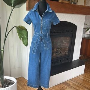 MAEVE Anthropologie - Colette Denim Jumpsuit